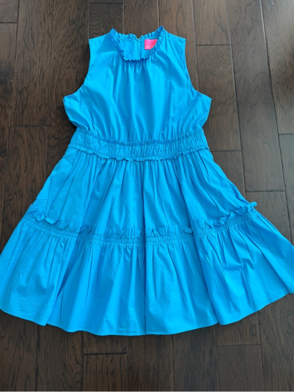 Lilly Pulitzer Turquoise Blue Sleeveless Tiered Dress - Picture 2 of 6